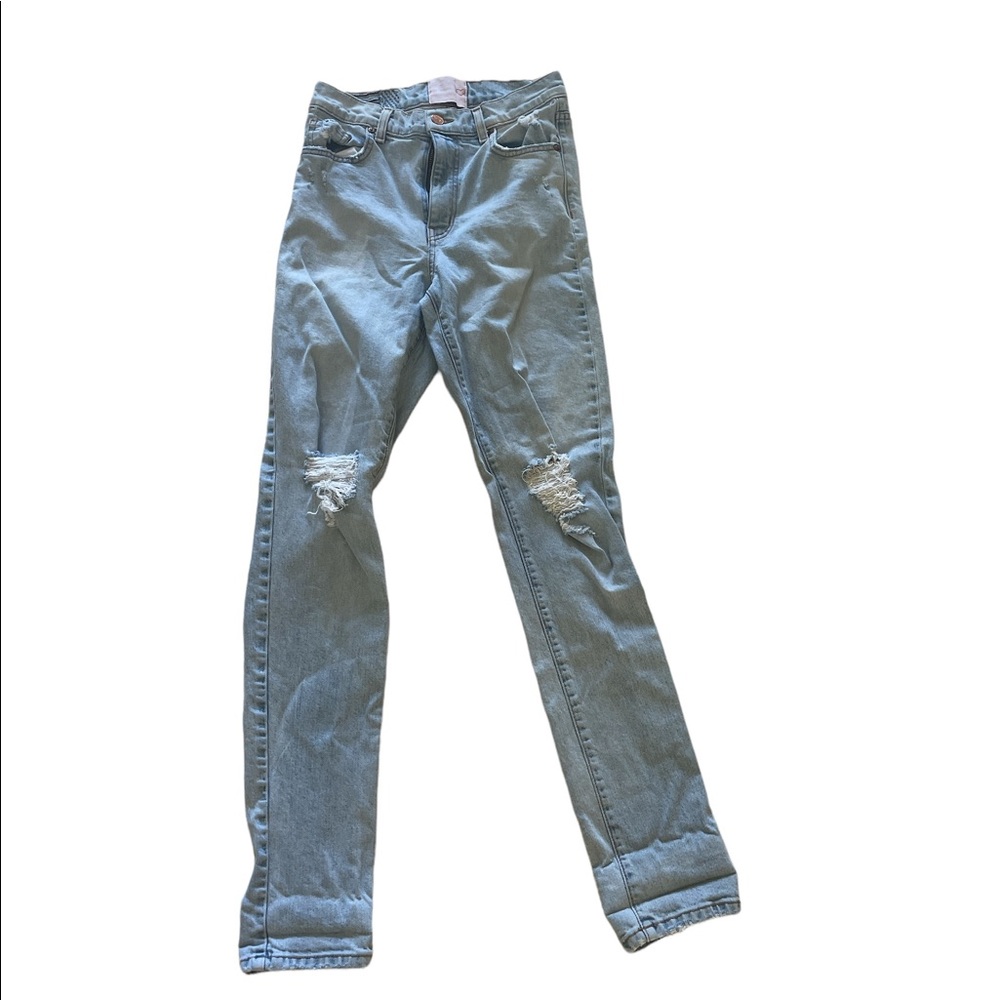 BLUE STARS POCKET Jeans! Waist Size 27 Labeled! But more like 25-26 waist size